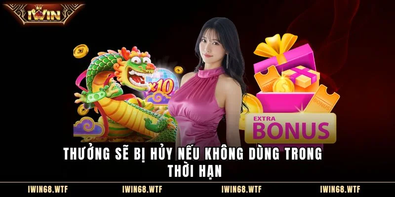 Thưởng sẽ bị hủy nếu không dùng trong thời hạn